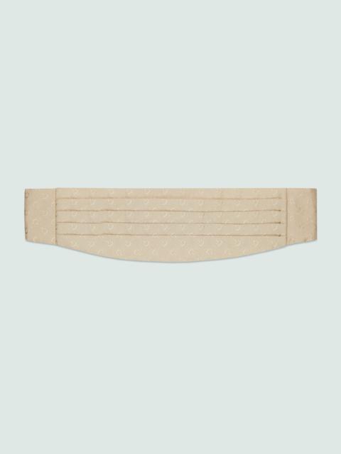 GUCCI Wool silk Horsebit jacquard cummerbund