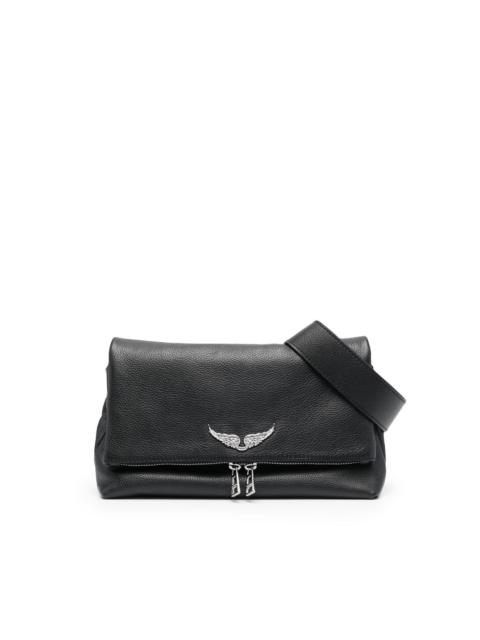 Zadig & Voltaire logo-plaque leather shoulder bag