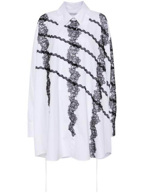 VIKTOR & ROLF lace-appliqué cotton shirt dress