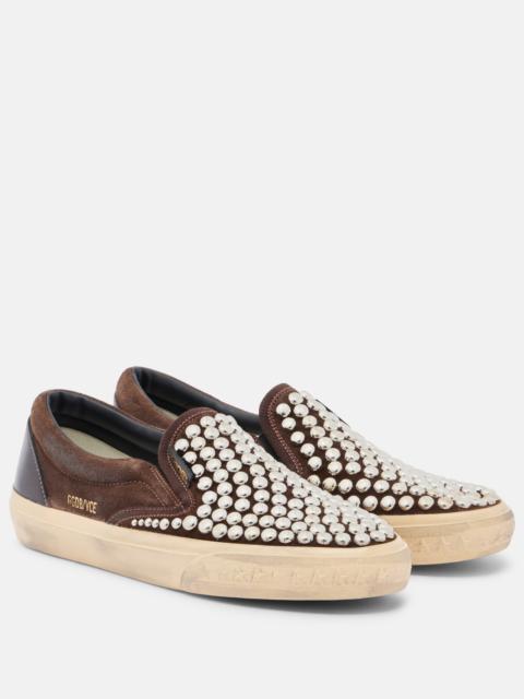 Golden Goose VCE studded suede slip-on sneakers