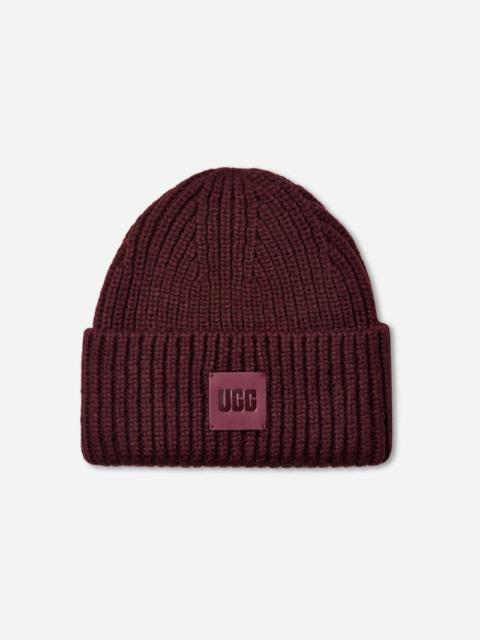 UGG ® Women's Chunky Rib Beanie Acrylic Blend in Wild Grape