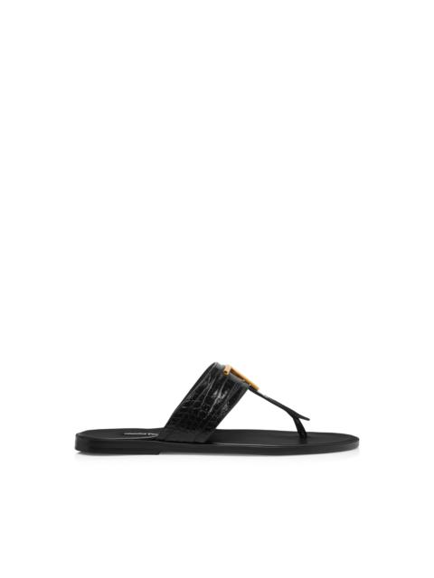 PRINTED CROC BRIGHTON SANDAL