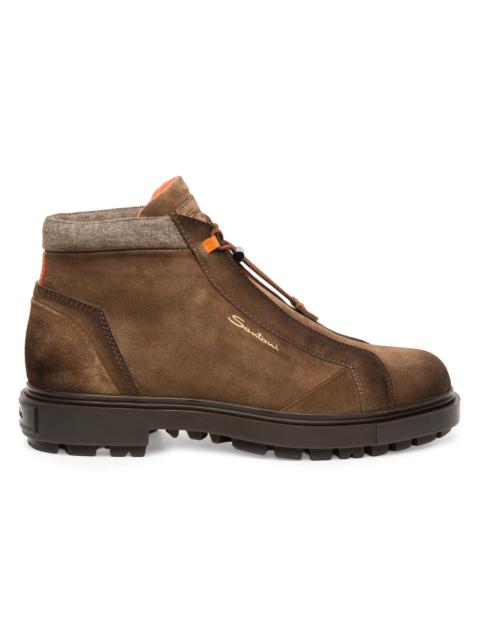 Santoni Men's St. Moritz Suede Alpine Boots - Brown