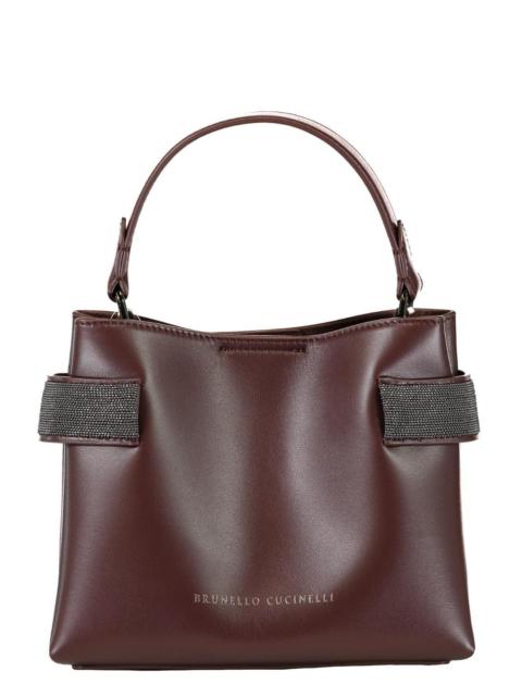Brunello Cucinelli Mini Top Handle Tote Bag - Burgundy