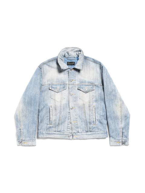 BALENCIAGA Women's Standing Collar Jacket in Light Blue