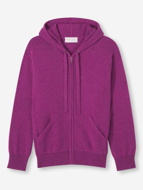 Derek Rose Women's Hoodie Daphne Cashmere Purple