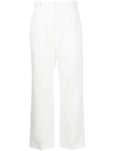 pinstripe cropped trousers