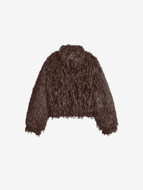 The Frankie Shop Rivee Faux Fur Pullover - Brown