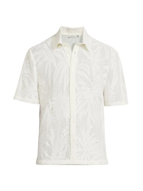 SIMKHAI Men's Conrad Lace Shirt - Ivory