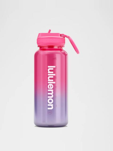 lululemon Back To Life Clear Bottle 32oz Straw Lid *Ombre