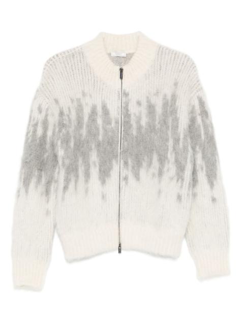 PESERICO zip pattern cardigan