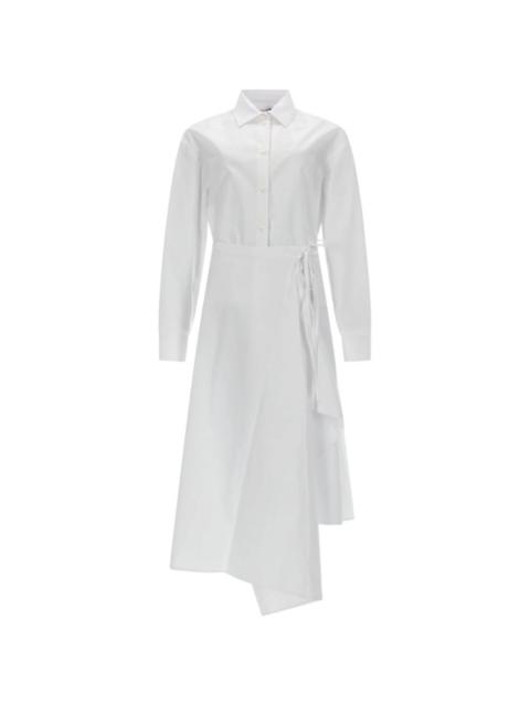 MSGM asymmetric-hem wrap-style dress