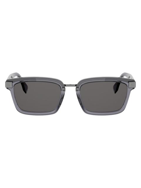 FENDI Men Fendi 53MM Square Sunglasses - Grey Smoke