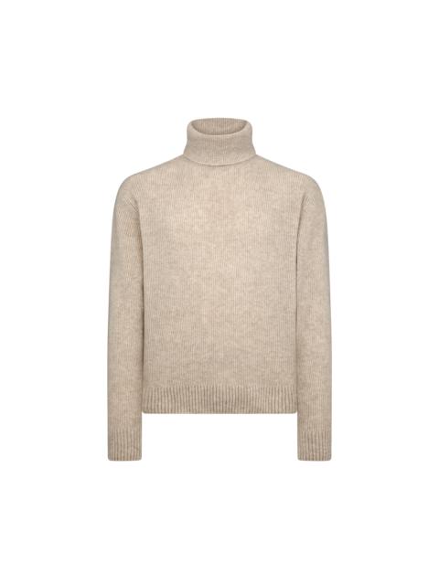 BRUSHED CASHMERE SILK ROLL NECK