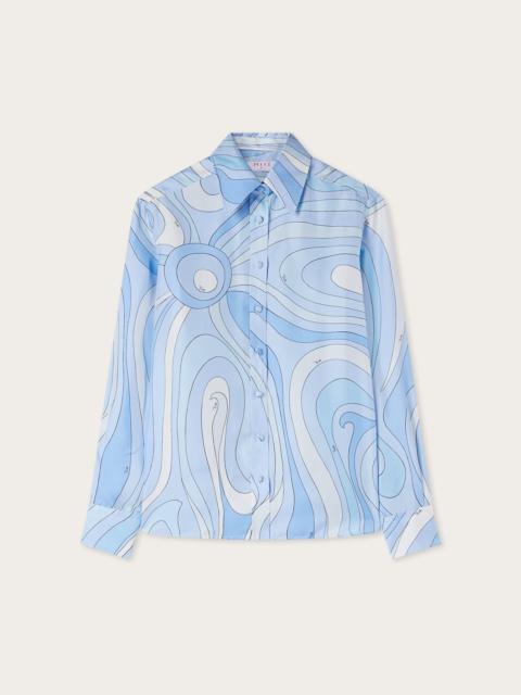 PUCCI MARMO PRINT SILK SHIRT