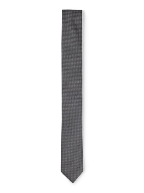 BOSS MICRO-PATTERNED TIE IN PURE SILK