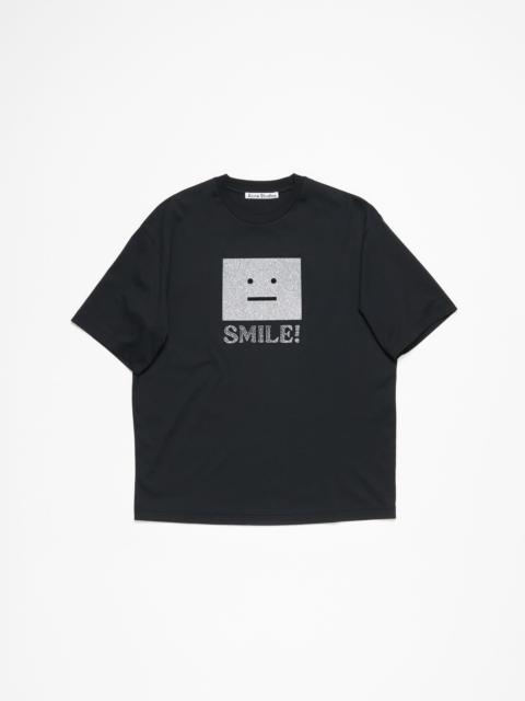 Acne Studios Face logo t-shirt - Relaxed fit - Black