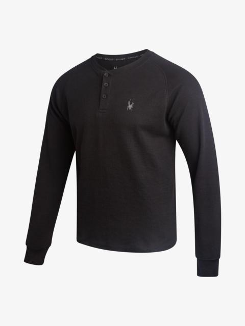 SPYDER Men's Waffle Long Sleeve Henley - Black