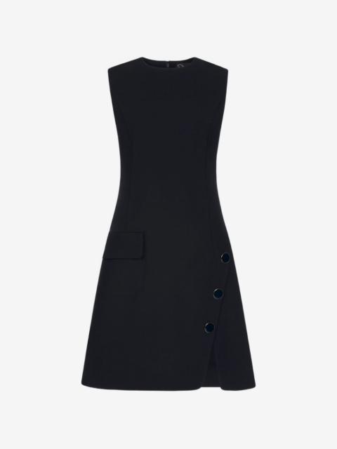 Oscar de la Renta button-detailed sleeveless dress