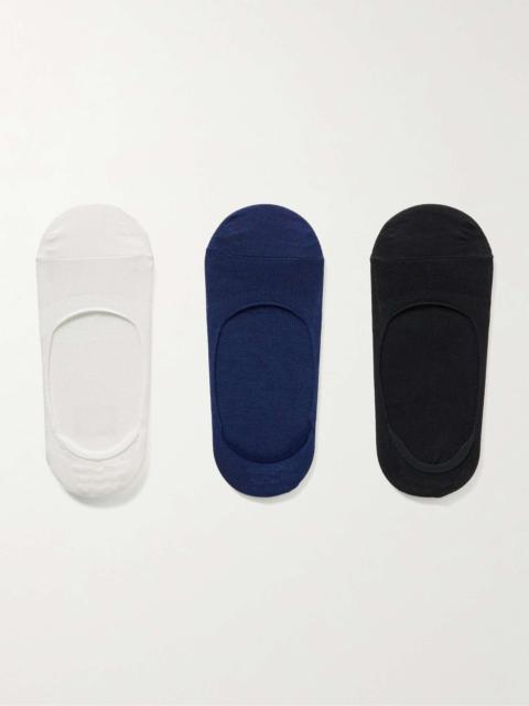 ANONYMOUSISM Three-Pack No-Show Stretch-Knit Socks