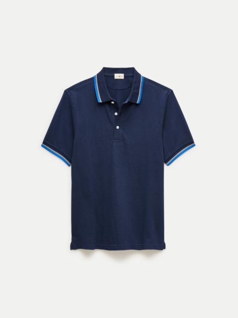 J.CREW Tipped waffle-knit cotton polo shirt