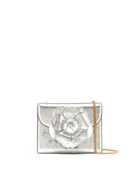 CRINKLE LEATHER METALLIC MINI TRO BAG