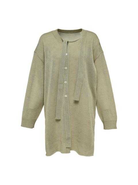 Buttoned Drape Knit Sweater