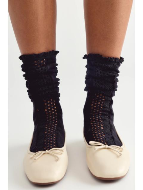 FREE PEOPLE Rubies Crochet Knee High Socks