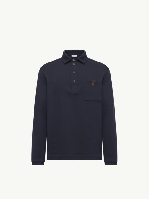 Moncler Cotton Long Sleeve Polo Shirt