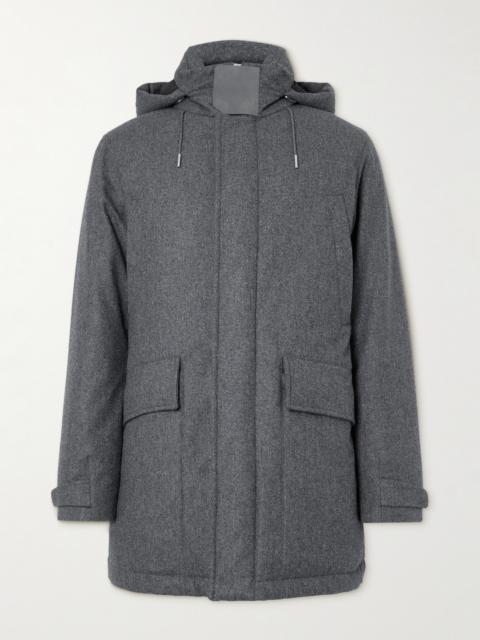 ZEGNA Suede-Trimmed TECHMERINO™ Wool Hooded Down Parka
