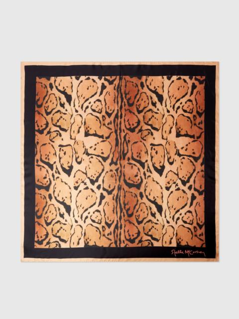 Stella McCartney Cloud Leopard Print Square Scarf