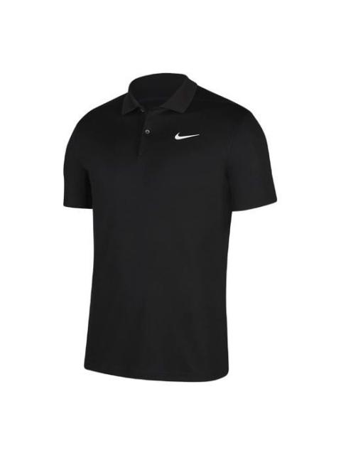 Nike Dri-Fit Slim Fit Version Golf lapel Short Sleeve Polo Shirt Black BV0359-010