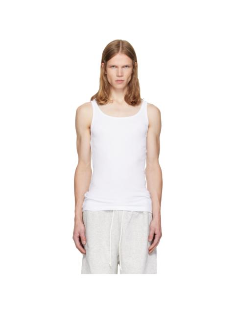 SKIMS Three-Pack White SKIMS Cotton Rib Tank Tops
