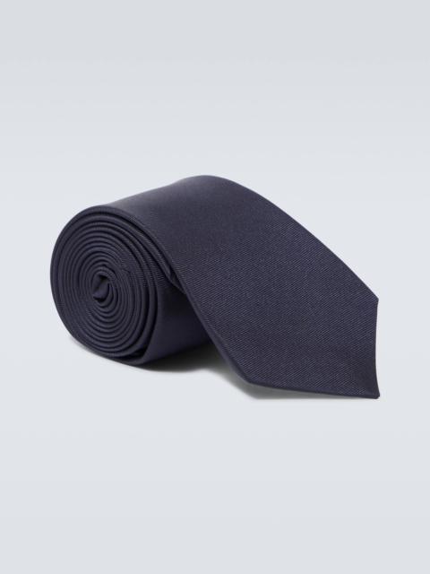 GUCCI Horsebit silk jacquard tie