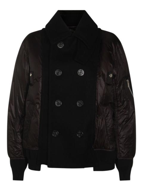 sacai double-breasted puffer jacket