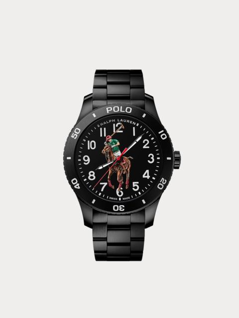 Polo Ralph Lauren Polo Watch Black Dial Steel Bracelet