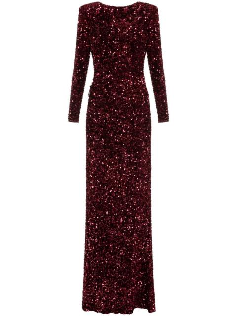 ELISABETTA FRANCHI sequin-embellished maxi dress
