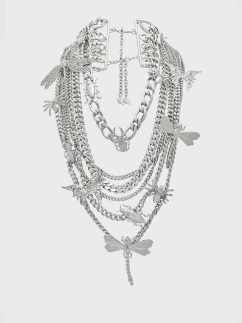 Blumarine MULTICHAIN NECKLACE WITH BUTTERFLIES AND INSECTS