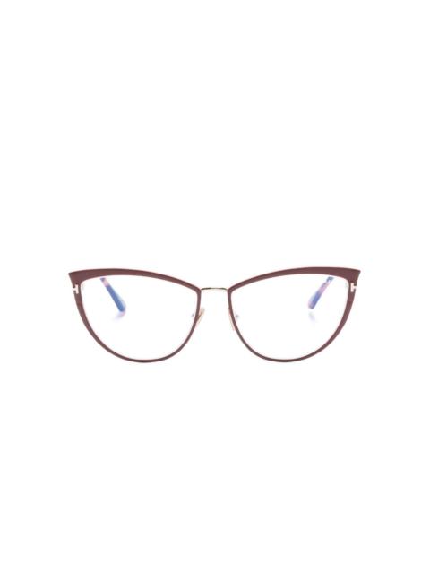 TOM FORD tortoiseshell-effect cat-eye glasses