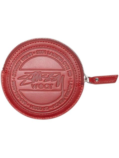 Stüssy Stussy Surf Dot Leather Pouch Fire Red