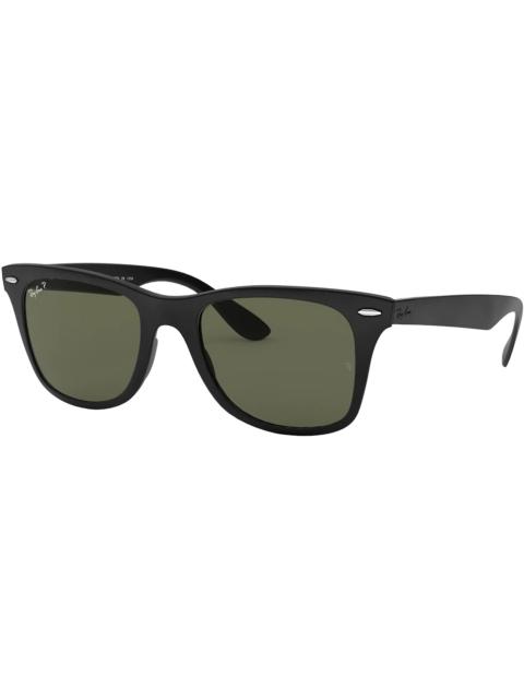 Ray-Ban Ray-Ban Wayfarer Liteforce Sunglasses Matte Black/Green (RB4195)