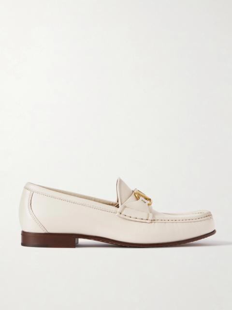 Valentino Vlogo Signature Embellished Leather Loafers