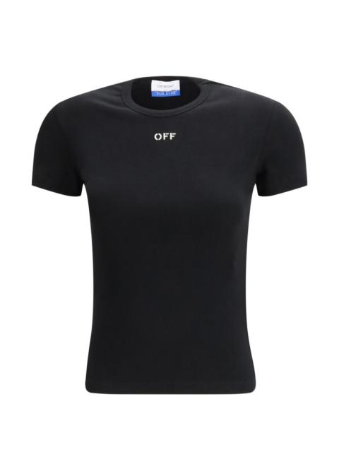 Off-White ribbed T-shirt
