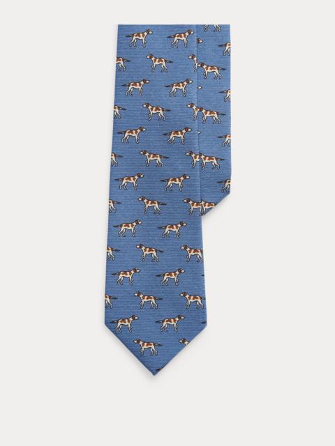 Polo Ralph Lauren Dog-Print Wool Challis Tie