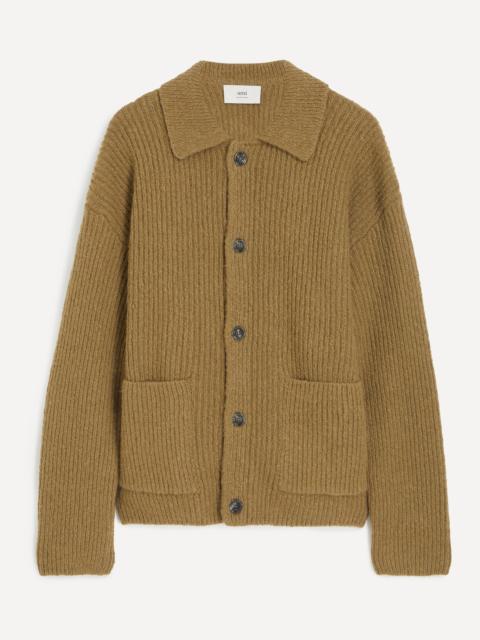 AMI Paris Chunky Ribbed Knit Cardigan