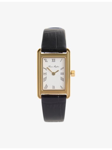 HEAVEN MAYHEM Icon Gold-Plated Stainless Steel and Leather Quartz Watch