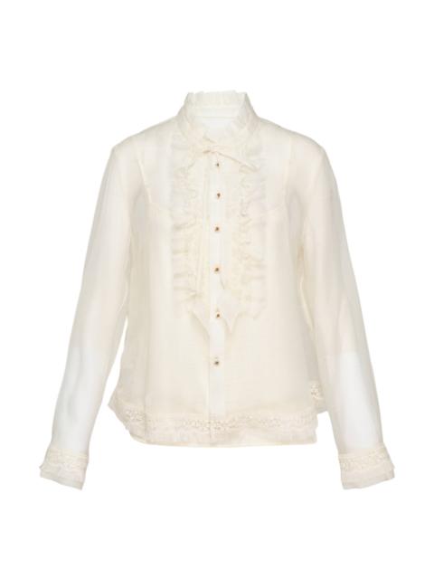 RENLI SU Silk Sheer Long Sleeve Shirt