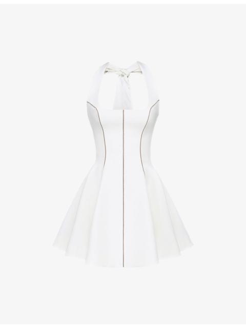 House of CB Loulette Halterneck Stretch-Woven Mini Dress