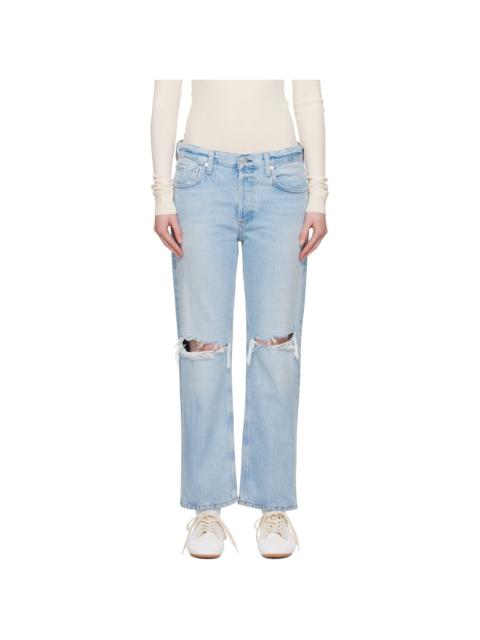 Citizens of Humanity Blue Neve Low Slung Relaxed Jeans