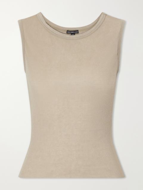 JAMES PERSE Ribbed Cotton And Cashmere-blend Tank